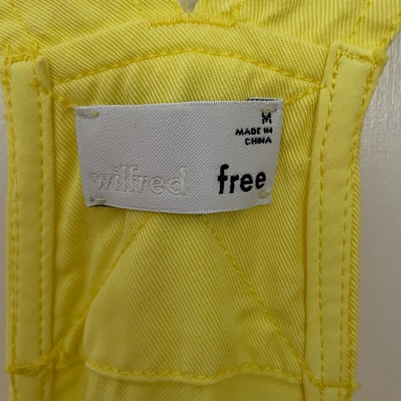 Aritzia Wilfred Yellow Overalls Size Medium - Picture 2 of 3